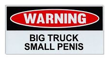 Giant Size - Funny Warning Magnets - Big Truck Small Penis - Practical Jokes picture
