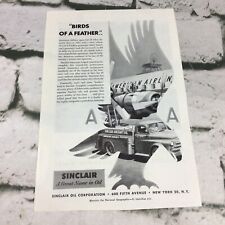 1952 Print Ad Sinclair Oil Advertising Art Birds Of A Feather picture