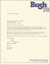 GEORGE W. BUSH - TYPED LETTER SIGNED 09/01/1978 picture