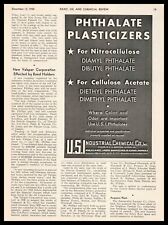 1934 U.S. Industrial Chemical Company Phthalate Plasticizers Vintage Print Ad picture