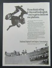 1996 NATIONAL SPINAL CORD INJURY ASSOCIATION Skateboarding Magazine Ad picture