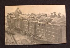 Historical postcard, WWI Army Death Train, Bodies Returning from front picture