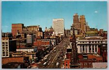 Vtg Newark New Jersey NJ Broad Street View Prudential Building 1960s Postcard picture