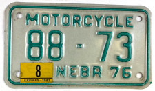 Nebraska 1981 Motorcycle License Plate Man Cave Vintage Loup Co Collector picture