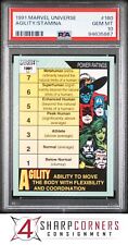 1991 MARVEL UNIVERSE #160 AGILITY-STAMINA PSA 10 N3902503-867 picture