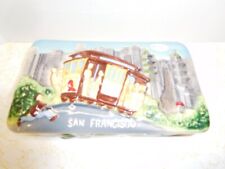 Vintage Made in Japan San Francisco Streetcar in Relief on Lid w/2 Trays picture