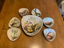 Very Rare MCM Atomic Salad Serving Set Hand Decorated In Italy #5 Of 37 picture