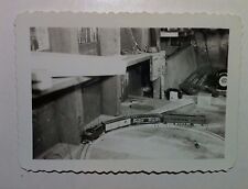 Vintage B&W Photo Electric Toy Train Set Baby Ruth Car Scalloped Edge Picture picture