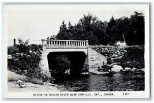 c1940's Seguin River Bridge Near Orrville Ontario Canada RPPC Photo Postcard picture