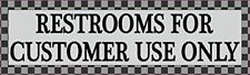 10x3 Gray Restrooms for Customer Use Only Magnet Car Truck Vehicle Magnetic Sign picture