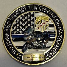 Maryland State Police Troopers Limited Serialized Vehicle Challenge Coin picture