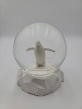 Penguin Snow Globe White Glittery Snow 5