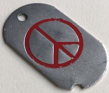 Vintage Peace Sign Dog Tag 1960s USA picture