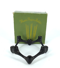Vintage Colonial Candle of Cape Cod 8 candle flower taper holder in box  Black picture