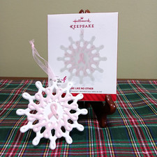 Hallmark 2014 Lot of 2 Keepsake Ornaments One Like No Other Susan Komen Cancer picture