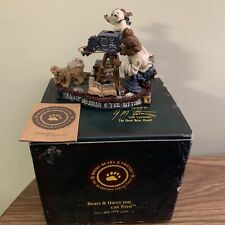 Boyds Bears & Friends Flash McBear and The Sitting Figurine w/COA Photographer picture