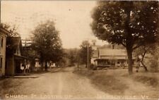 1910 Church St Looking Up Jacksonville VT RPPC Real Photo Postcard Antique picture
