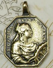 18th Century Saint Catherine of Alexandria & Barbara Metal Detector Find Medal picture