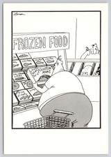 Obesity Fat Gary Larson Far Side Frozen Food Humor Comic Gag Cartoon Postcard picture