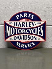 Harley Davidson Motorcycles Thick Metal Sign Parts Service Gas Oil Station picture