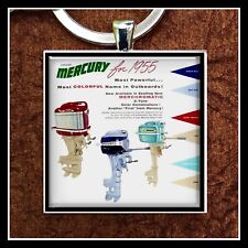 Vintage 1955 Mercury Outboard Boat Motor Ad Photo Keychain Gifts For Men picture