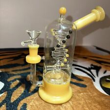 Glass Bong, Smoking Water Pipe Bong bubbler/ DNA CUSTOM Moving Wheel Piece. picture