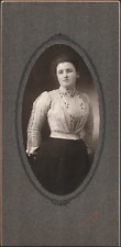 1900s PRETTY YOUNG WOMAN antique 4