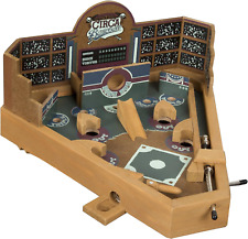 Hey Play Baseball Pinball Tabletop Skill Game - Classic Miniature Wooden Retro picture