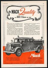 1948 Mount Clemens Michigan fire engine truck photo Mack trucks vintage print ad picture