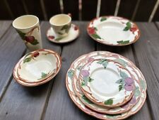 Franscisan Apple Pattern Hand Painted  Vintage China Estate 9 Pieces Setting picture