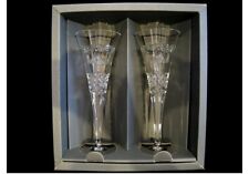 Waterford Crystal Millennium Peace Champagne Toasting Flutes Set of 2 Never Used picture