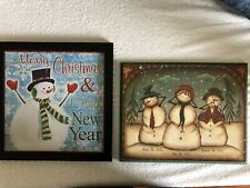 2 pics For One Price, Merry Christmas Snowman + Hear/See/Speak-no evil Snowmen picture