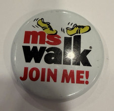 MS Walk Button Multiple Sclerosis Charity Fundraising Pin picture