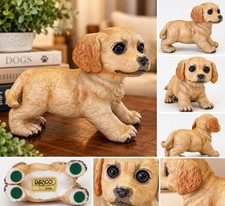 Vintage Enesco Golden Retriever Cocker Spaniel Puppy Dog Figurine Big Eyes Taiwa picture