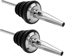 Lanma Olive Oil Spout Pourer, 2PCS Stainless Steel Liquor Bottle Pourers | with picture