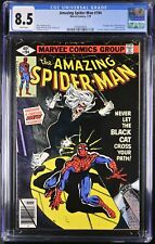 Amazing Spider-Man #194 CGC VF+ 8.5 White Pages 1st App Black Cat Marvel 1979 picture