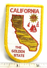 Vintage California The Golden State Jacket Patch Woven Retro Travel Souvenir picture