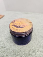 Cobalt Blue Jar Rootone Hormone Powder Advertising Lid picture