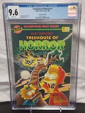 🔑🔥Treehouse of Horror #1 CGC 9.6 Bart Simpson's RARE NEWSSTAND Bongo 734022 picture