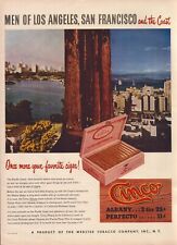 1947 Cinco Cigars Vintage Print Ad Men Of Los Angeles San Francisco picture