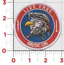  NAVY VAQ-140 PATRIOTS LIVE FREE MUSIC ON HOOK & LOOP  EMBROIDERED PATCH picture