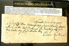 French and Indian Wars Enlistment Document 1757 Fort William Henry picture