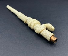 Handcarved Snake Totem Accessory - Artisan Ritual Style Miniature Collectible picture