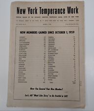 New York Temperance Work Offician Organ 1960 March Handout Flyer Pamphlet picture