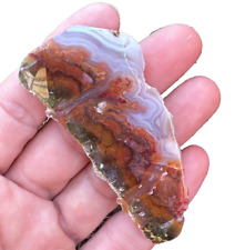 Amazing Slab Scenic Banded Plume Agate, Hand Polished, 100% Natural, 365 Carat picture