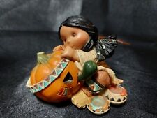VINTAGE ENESCO 1995 FRIENDS OF THE FEATHER SMILE CARVER THANKSGIVING PUMPKIN 2