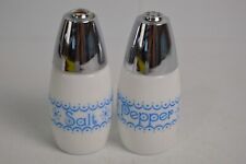 Vintage Pyrex Snowflake Garland Salt & Pepper Shakers Milk Glass Corning picture