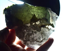 670 Gram Unusual Etched Pollucite Crystal With Unknown Green and Purple Coating picture