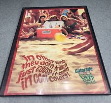 Gatorade Print Ad 1993 Beach Cooler Volleyball Framed 8.5x11  picture