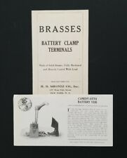 Vintage Auto Battery Advertisements (2) Sold By HB Shontz Co, Inc, New York City picture
